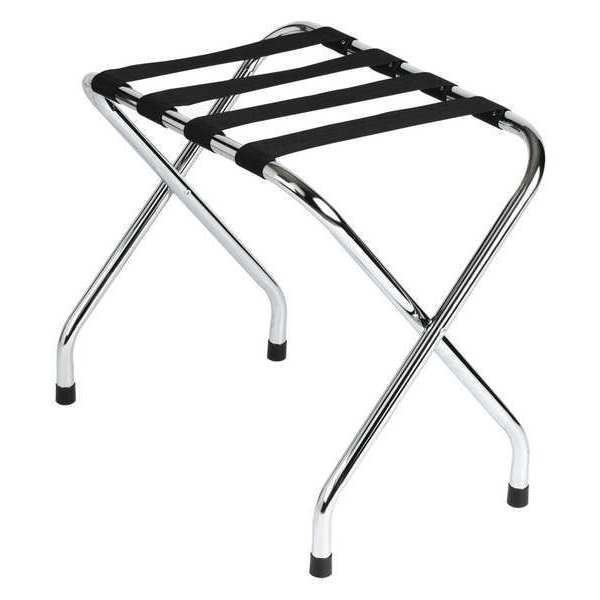 Hospitality 1 Source Luggage Rack, Metal, Chrome Finish, 4PK LRCHR